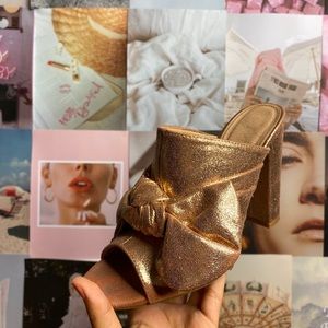 RoseGold Bow heels